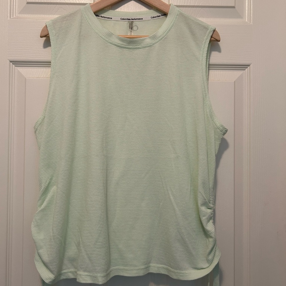 Calvin Klein Performance Mint Green Sleeveless Tee